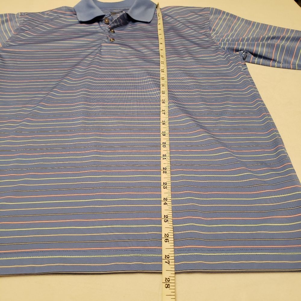 Men's Lone Cypress Pebble Beach Striped Golf Shirt Size M - Picture 7 of 11
